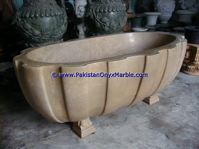 marble bathtub natural stone beige verona Marble bathtubs-04