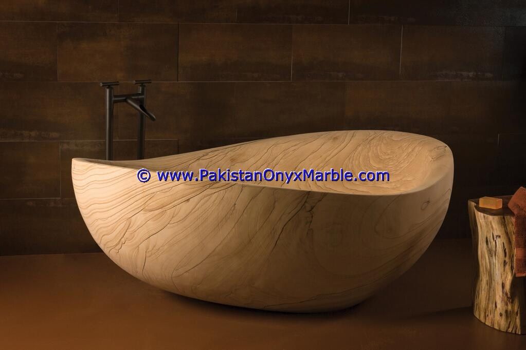 marble bathtub natural stone Teakwood Burmateak Marble bathtubs-02
