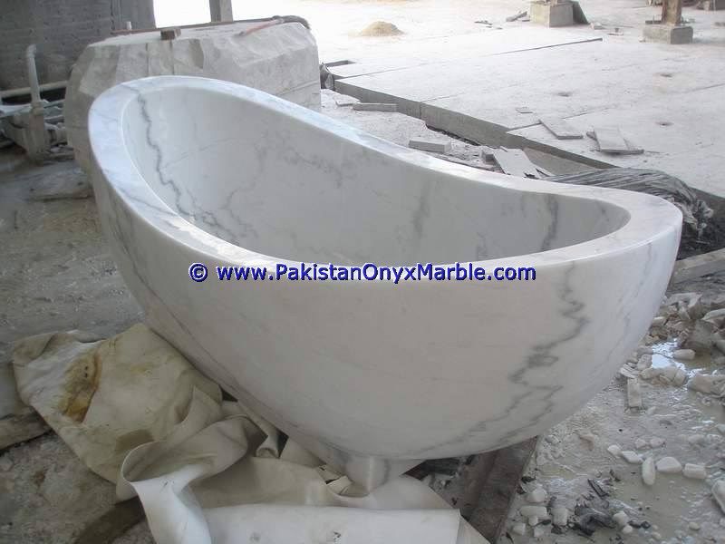 marble bathtub natural stone Ziarat White Carrara White Marble bathtubs-02