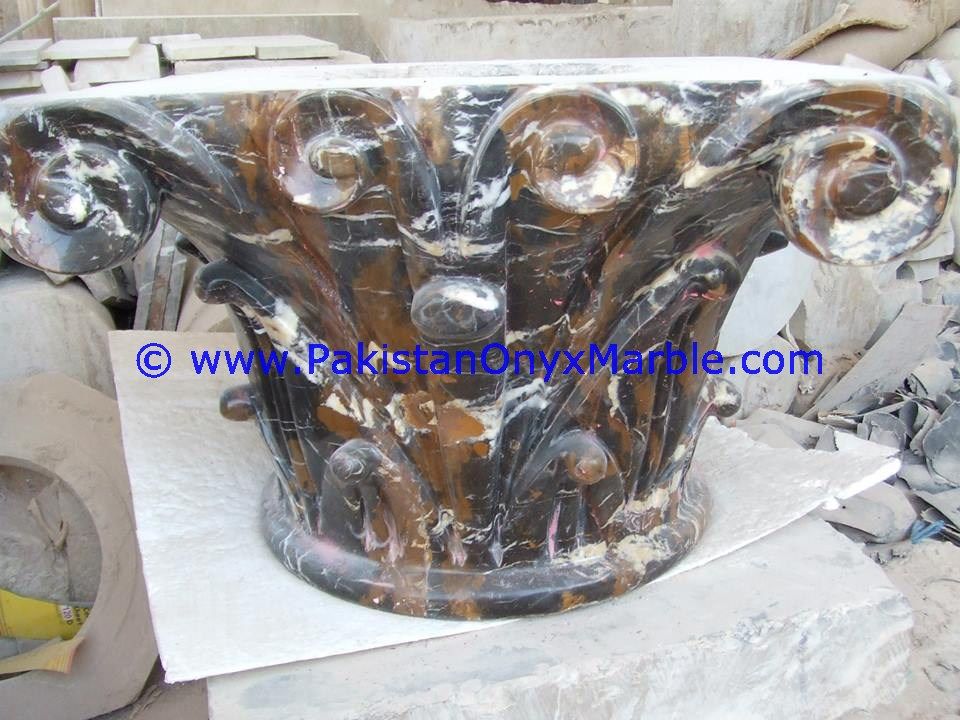 Marble columns pillars hollow black and gold marble-01