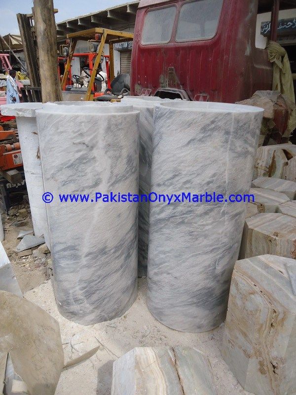 Marble columns pillars hollow Ziarat white Carrara White marble-01
