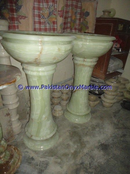 Green Onyx Pedestals FreeStand Sinks-11