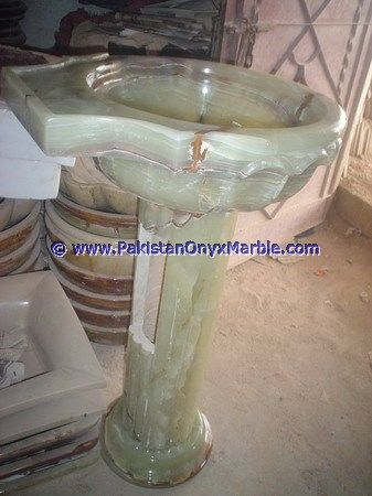 Green Onyx Pedestals FreeStand Sinks-18