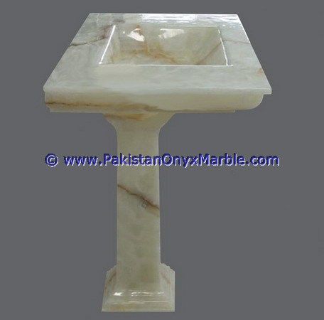 white Onyx Pedestals FreeStand Sinks-24