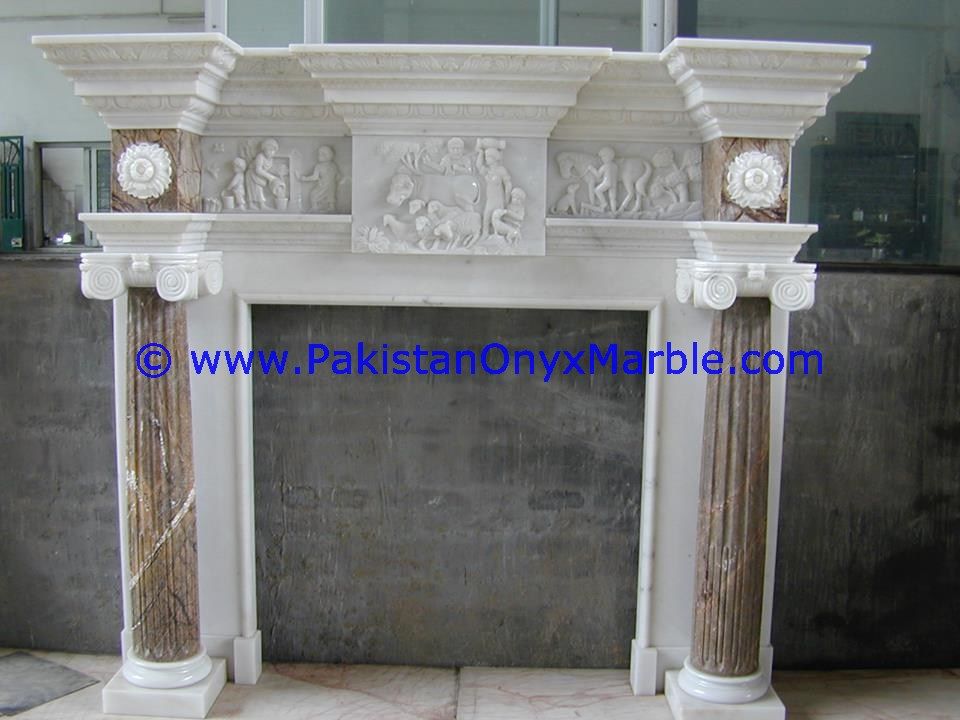 marble fireplaces Multi stone marble-01