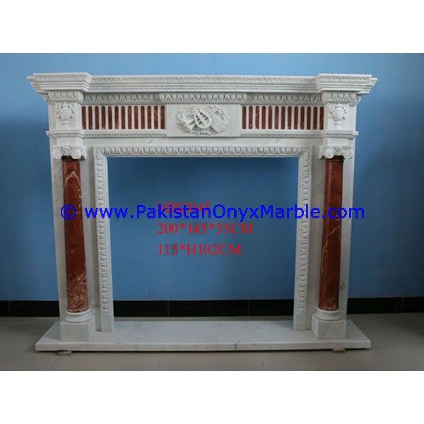 marble fireplaces Multi stone marble-02