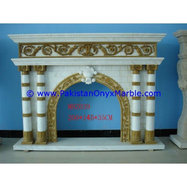 marble fireplaces Multi stone marble-03