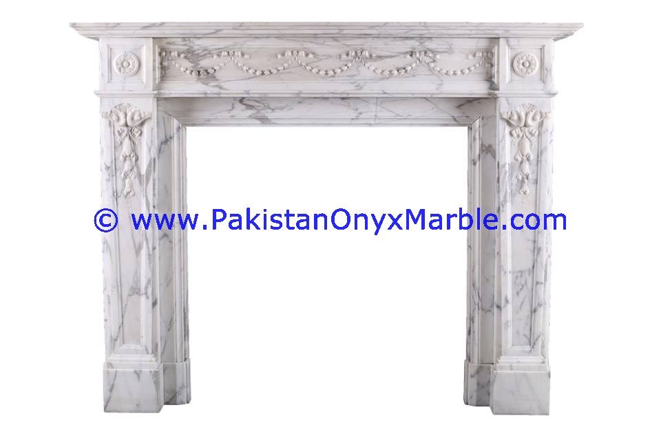 marble fireplaces Ziarat white Carrara White marble-02