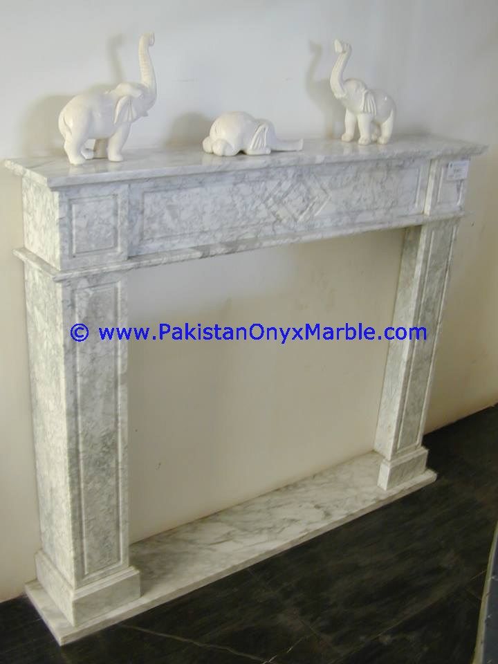 marble fireplaces Ziarat white Carrara White marble-03
