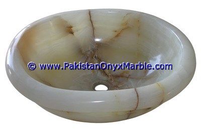 White Onyx oval Shaped Sinks Basins-04