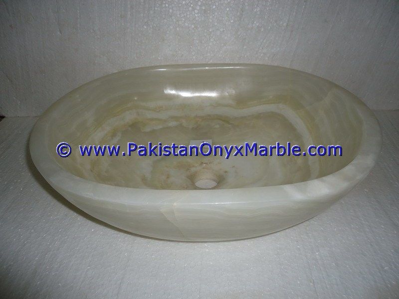 White Onyx oval Shaped Sinks Basins-07