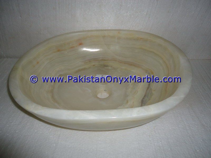 White Onyx oval Shaped Sinks Basins-08
