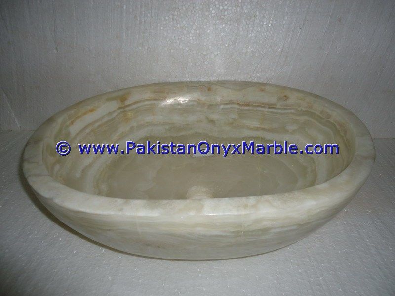 White Onyx oval Shaped Sinks Basins-09