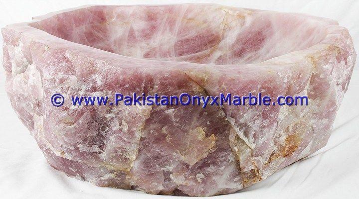 Pink Onyx Rough Face Rectangle Shaped Sinks Basins-11