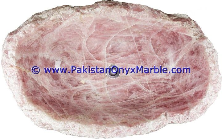 Pink Onyx Rough Face Rectangle Shaped Sinks Basins-12