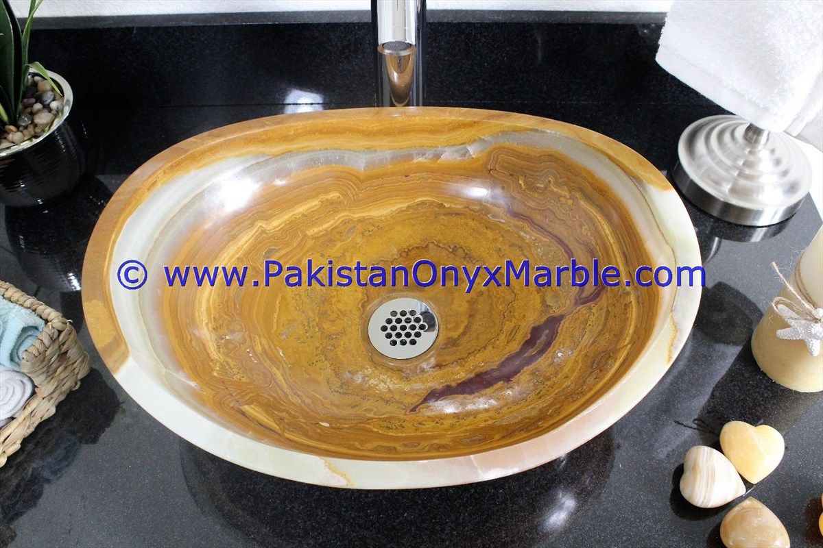 multi brown Onyx Oval Shaped Sinks Basins-02