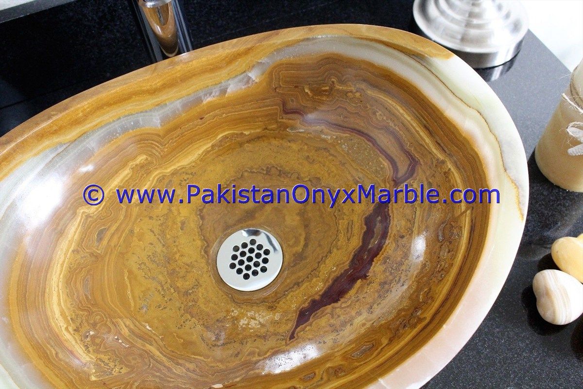 multi brown Onyx Oval Shaped Sinks Basins-03