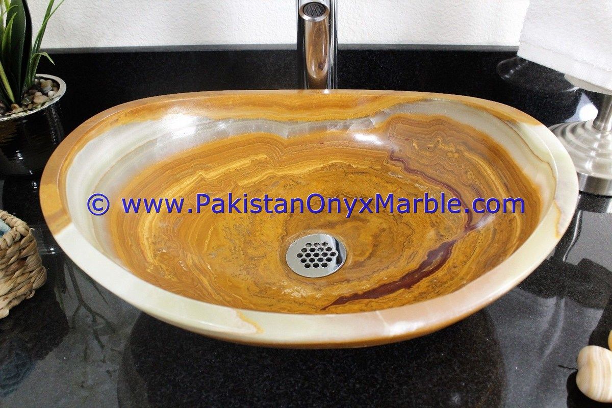 multi brown Onyx Oval Shaped Sinks Basins-08