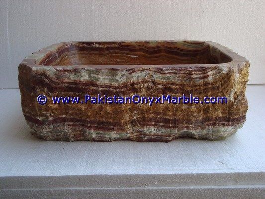 Brown Golden Onyx Rough Face Rectangle Shaped Sinks Basins-05