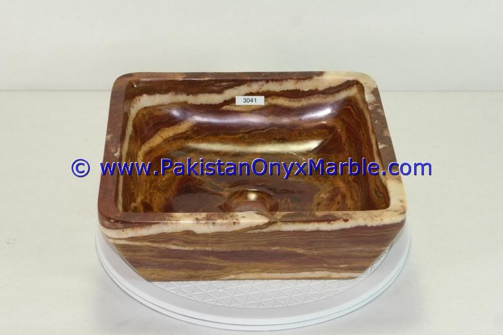 brown golden Onyx Square Sinks Basins-05