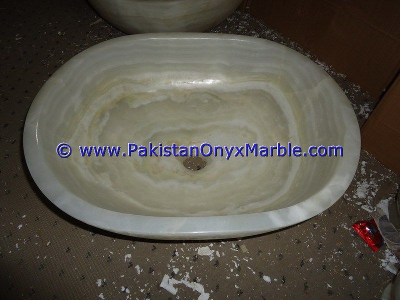 Pure White Onyx oval Shaped Sinks Basins-03