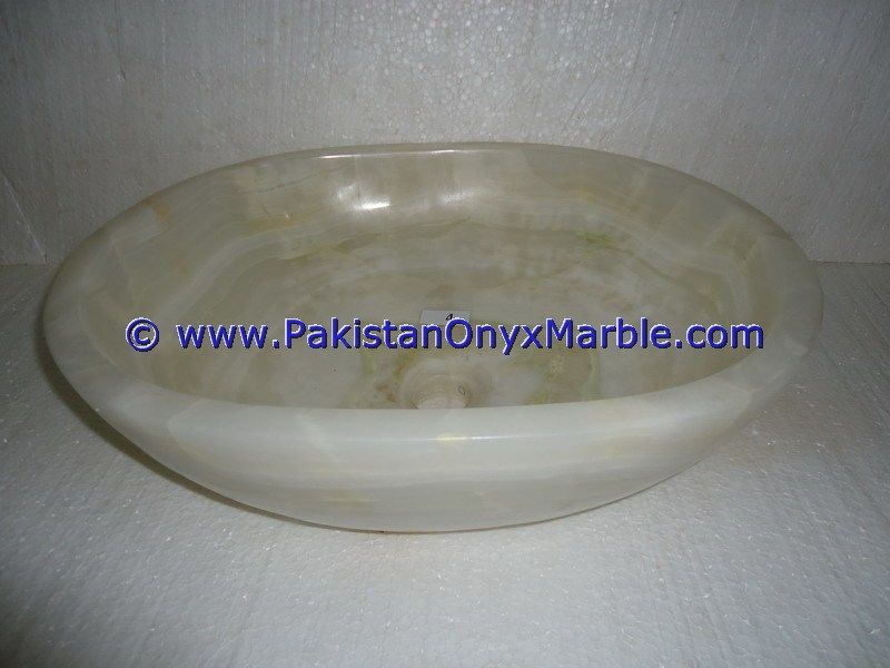 Pure White Onyx oval Shaped Sinks Basins-10