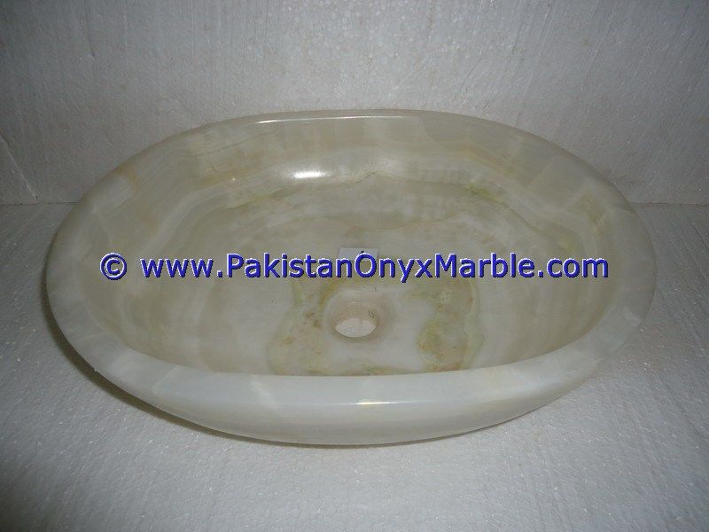 Pure White Onyx oval Shaped Sinks Basins-11