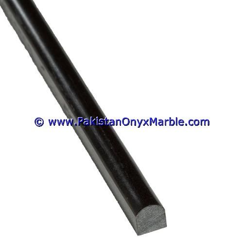 Marble Molding Pencil liner rail decorative bullnose trim Black and Gold Jet Black marble-02