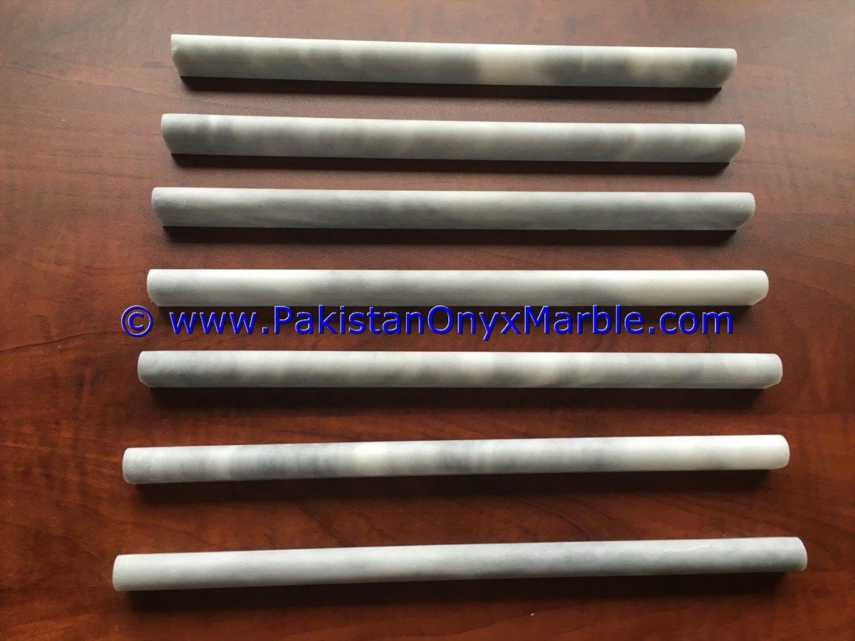 Marble Molding Pencil liner rail decorative bullnose trim Ziarat Gray Sunny gray marble-01