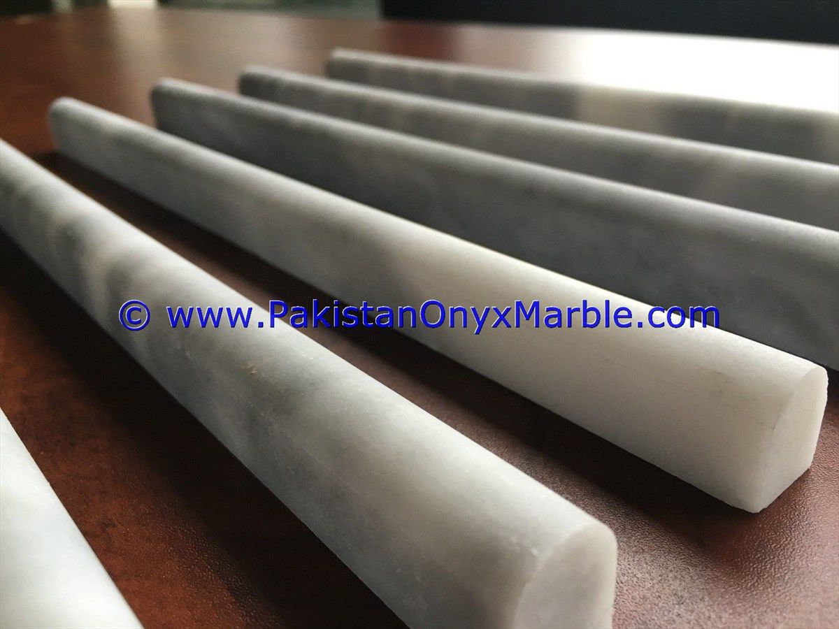 Marble Molding Pencil liner rail decorative bullnose trim Ziarat Gray Sunny gray marble-04