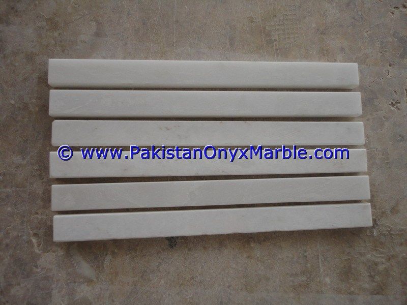 Marble Molding Pencil liner rail decorative bullnose trim ziarat white carrara white marble-01