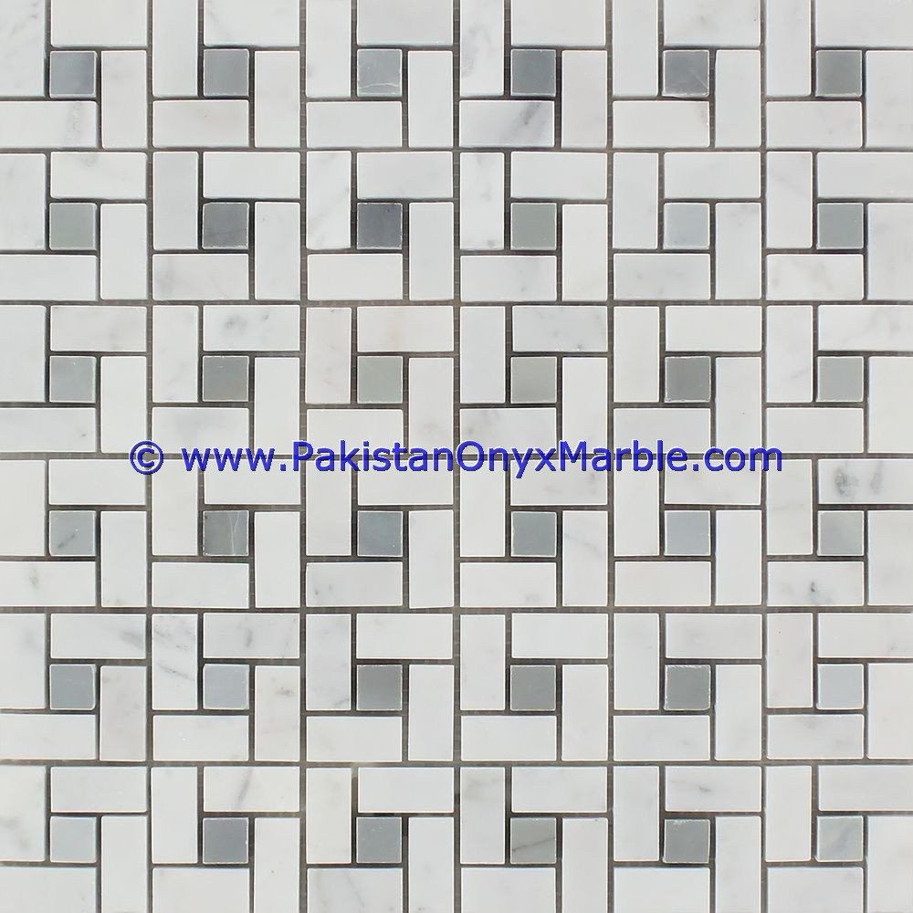 marble mosaic tiles ziarat carrara white Pinwheel-03
