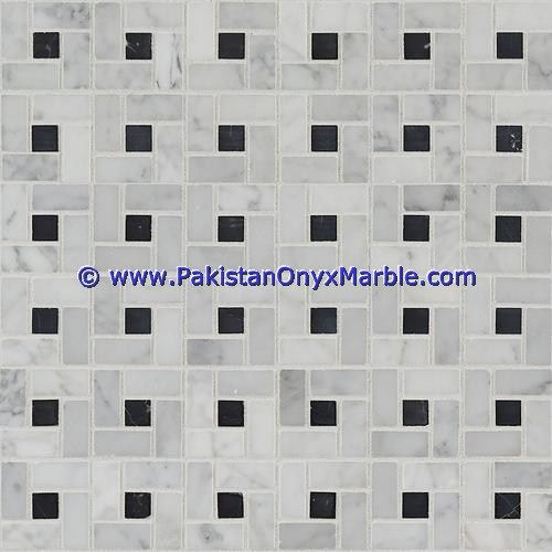 marble mosaic tiles ziarat carrara white Pinwheel-04