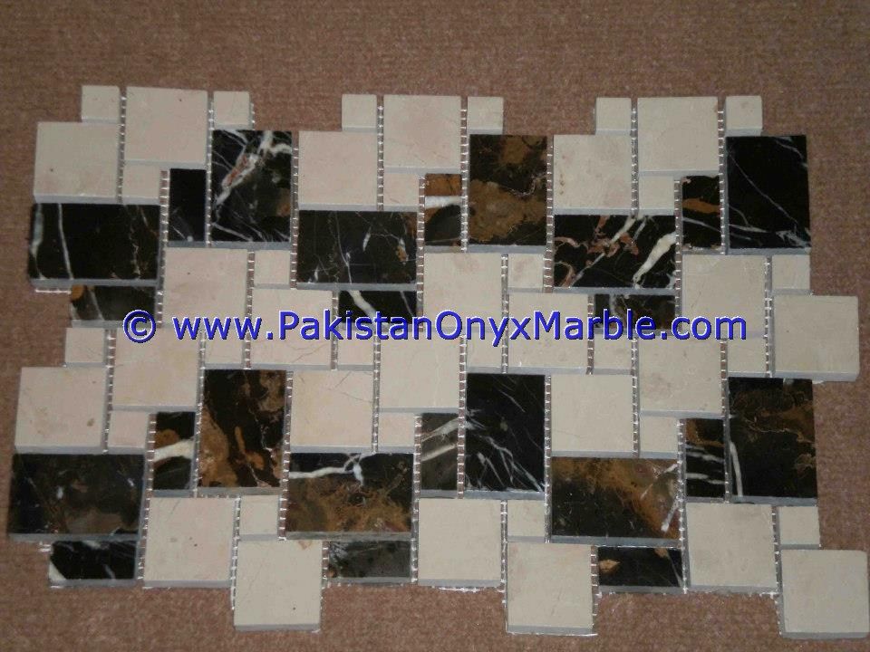 marble mosaic tiles black and gold basketweave octagon herringbone pinwheel square-03
