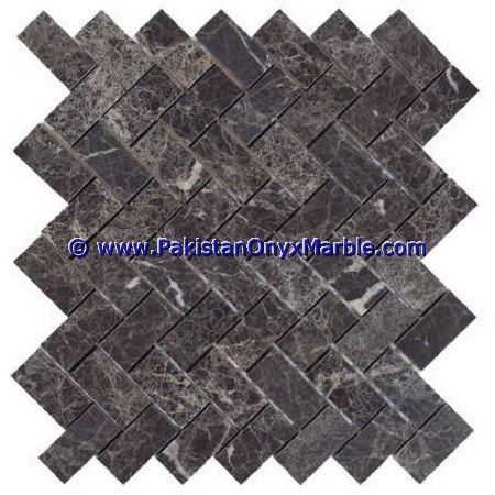 marble mosaic tiles Black Zebra basketweave octagon herringbone pinwheel square-04