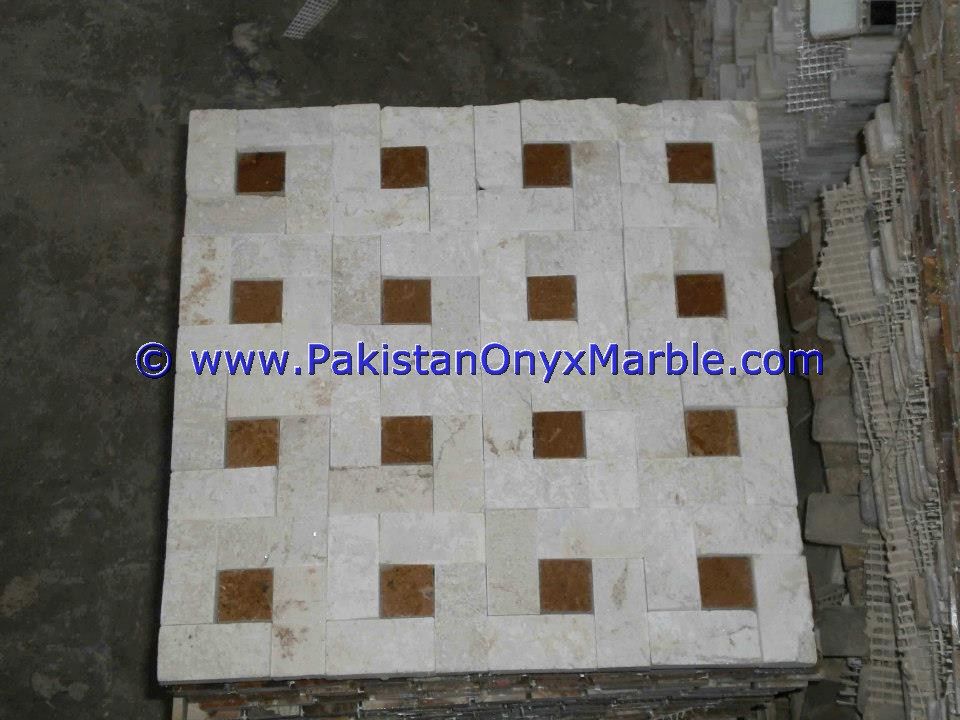 marble mosaic tiles Botticina Cream basketweave octagon herringbone pinwheel square-03