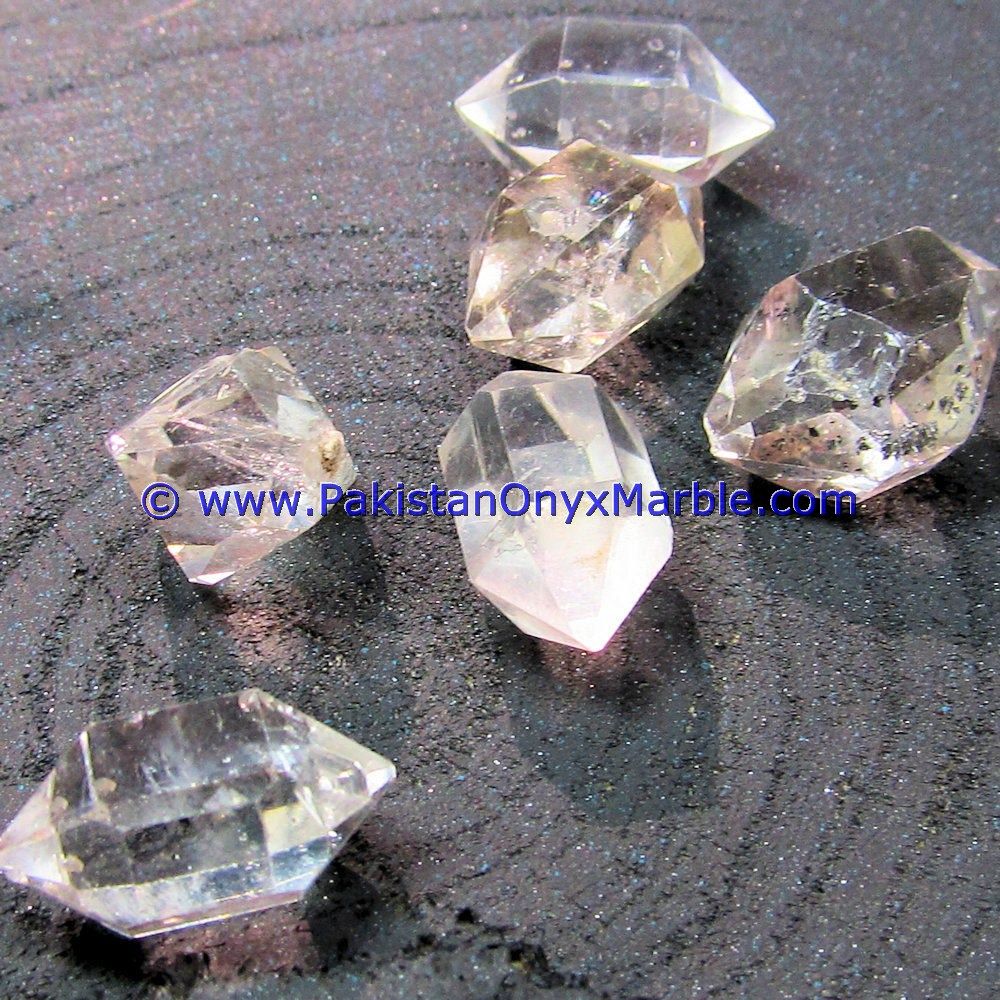 herkimer diamond double terminated quartz crystals 100 natural faceted stone crystal clear quartz gemstones jewelry supply-18