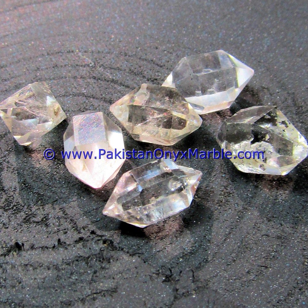 herkimer diamond double terminated quartz crystals 100 natural faceted stone crystal clear quartz gemstones jewelry supply-19
