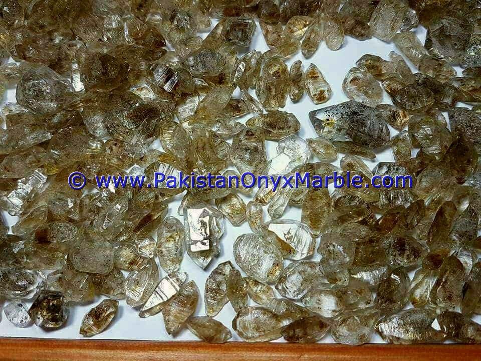 herkimer diamond quartz crystals double terminated rare hydro undamaged fluorescent petroleum gemstone from pakistan-06