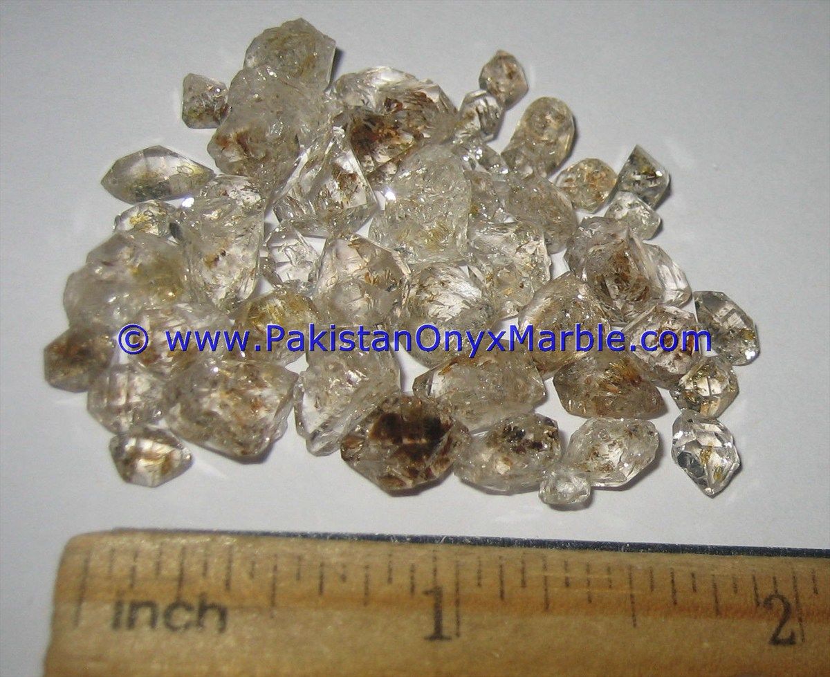 herkimer diamond quartz crystals double terminated rare hydro undamaged fluorescent petroleum gemstone from pakistan-12