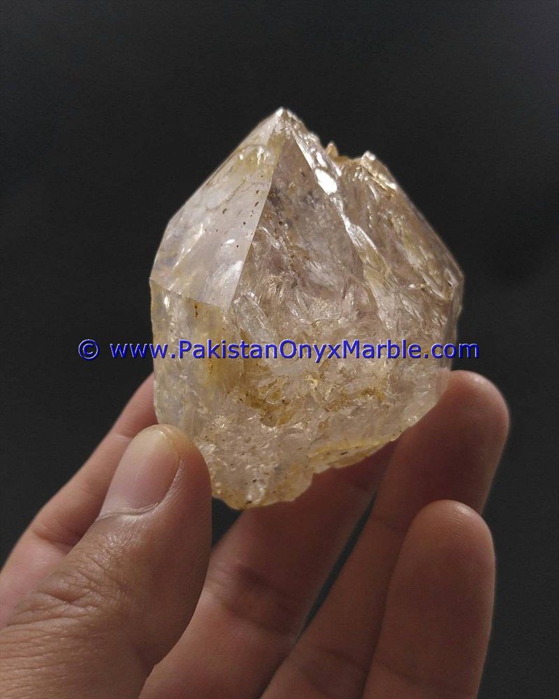 herkimer diamond double terminated crystal quartz calcite matrix specimen rare hydro undamaged fluorescent petroleum mine pakistan-06
