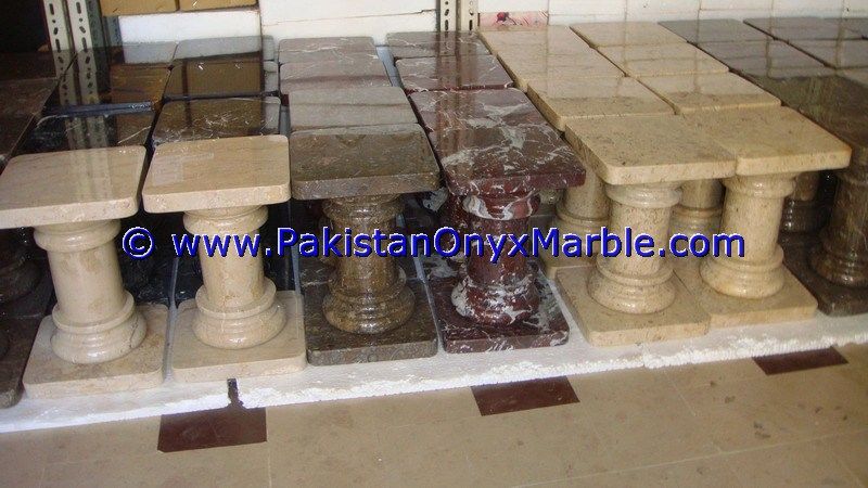 Marble Pedestals Stand Display Handcarved Oceanic Gemstone Marble-02