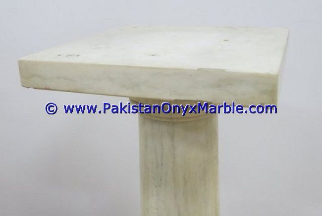Marble Pedestals Stand Display Handcarved Sahara Beige Marble-04