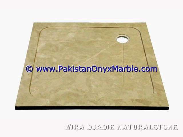 marble shower tray handcarved natural stone bathroom decor beige marble-02