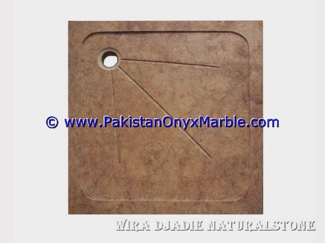 marble shower tray handcarved natural stone bathroom decor beige marble-03