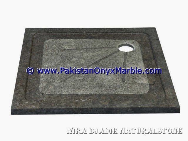 marble shower tray handcarved natural stone bathroom decor Black and Gold , Jet Black marble-04
