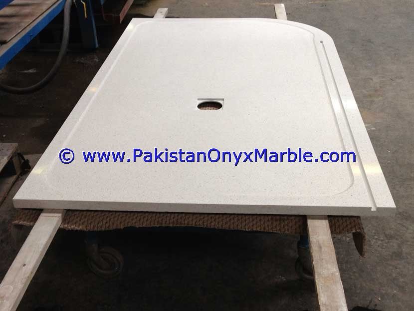marble shower tray handcarved natural stone bathroom decor Ziarat White Carrara marble-01
