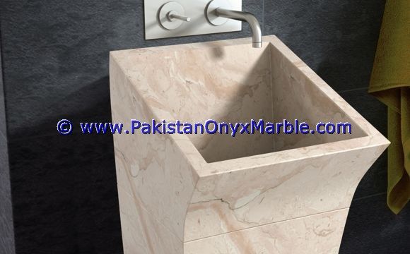 marble pedestals sinks basins handcarved wash basins free standing Teakwood Burmateak marble-02