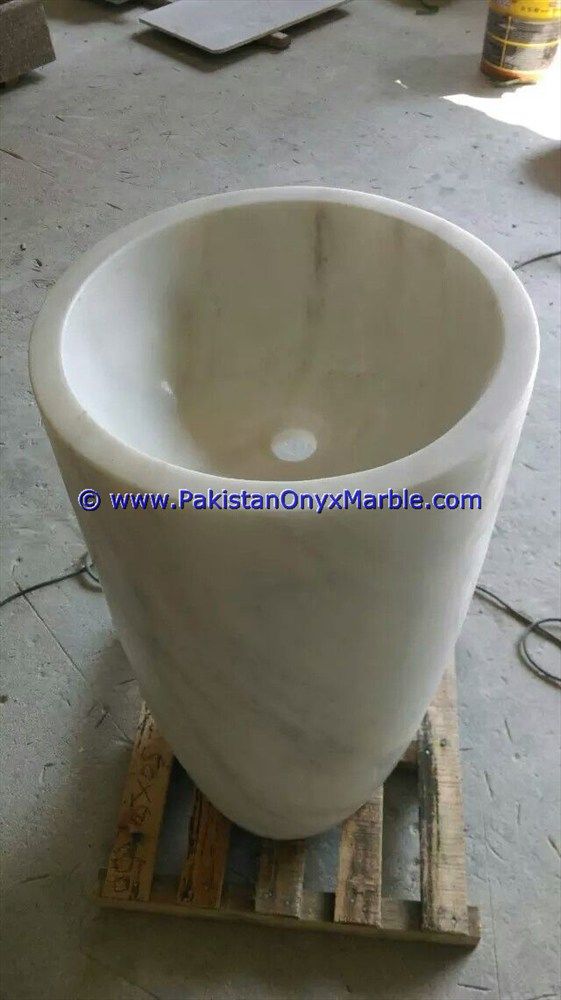 marble pedestals sinks basins handcarved wash basins free standing ziarat white carrara marble-02