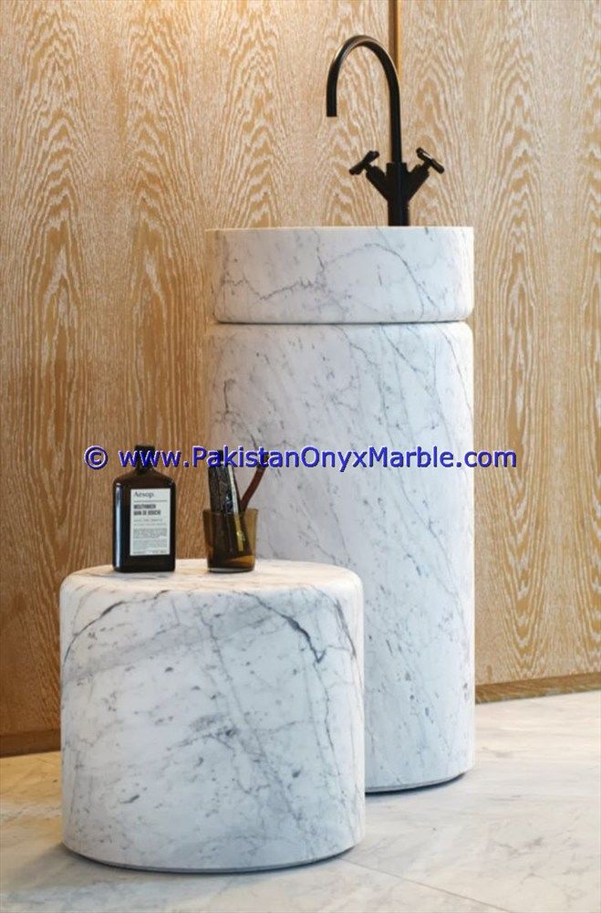 marble pedestals sinks basins handcarved wash basins free standing ziarat white carrara marble-03